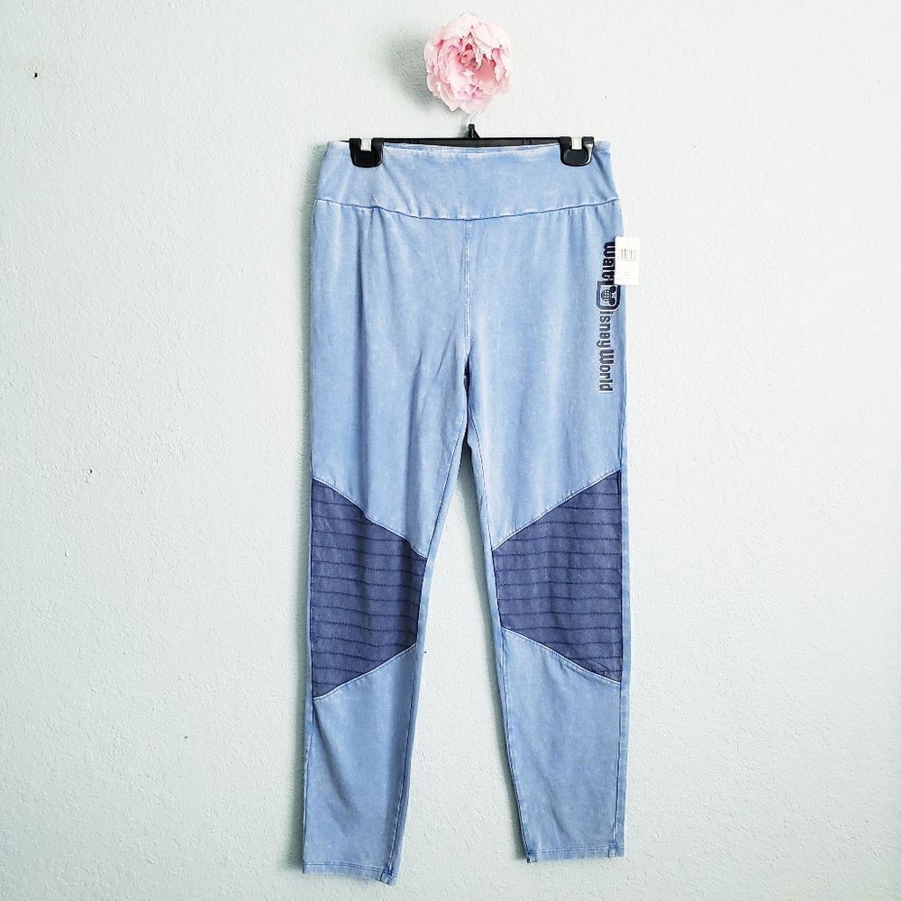 Disney World Blue Moto Leggings